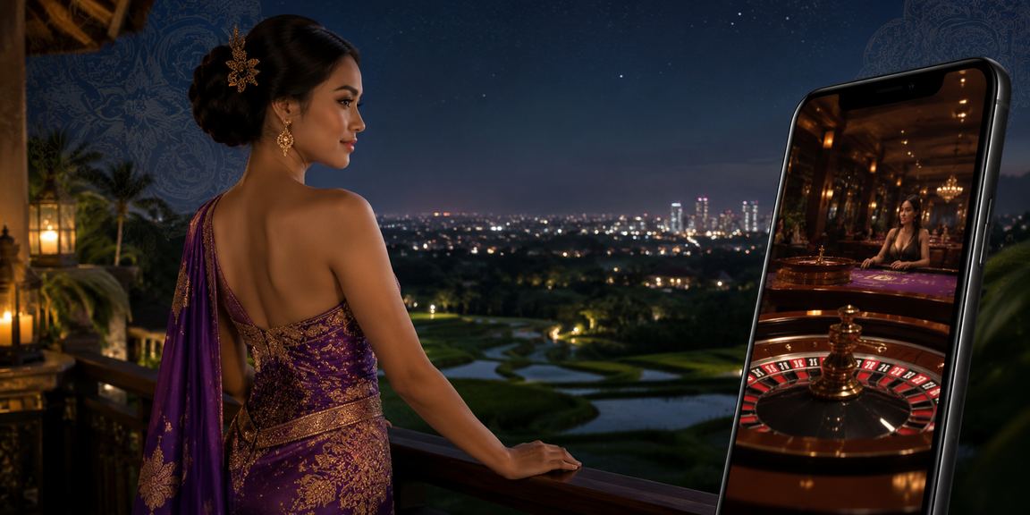 Model mengakses platform casino dan lotre dari ponsel dengan antarmuka modern