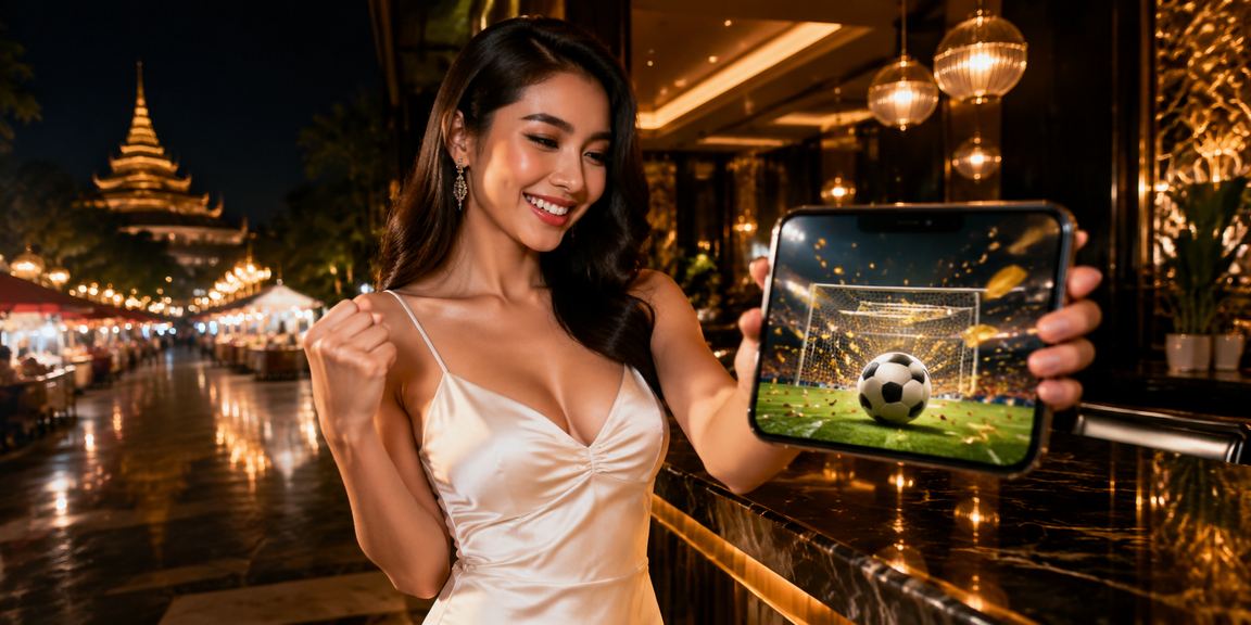 Model Vietnam memasang taruhan sepak bola secara live menggunakan ponsel